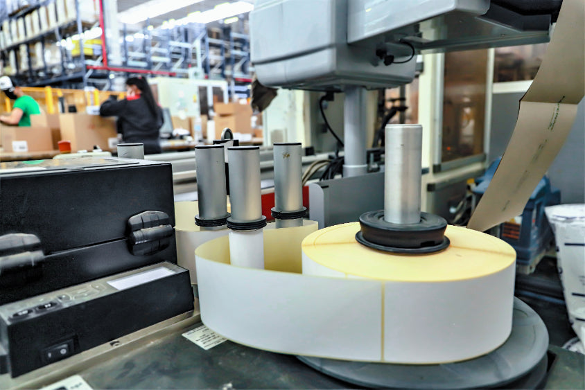 Labels being printed