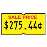21x12mm Meto Fluoro Yellow SALE PRICE Permanent Label with Price