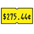21x12mm Fluoro Yellow Permanent Label with Price