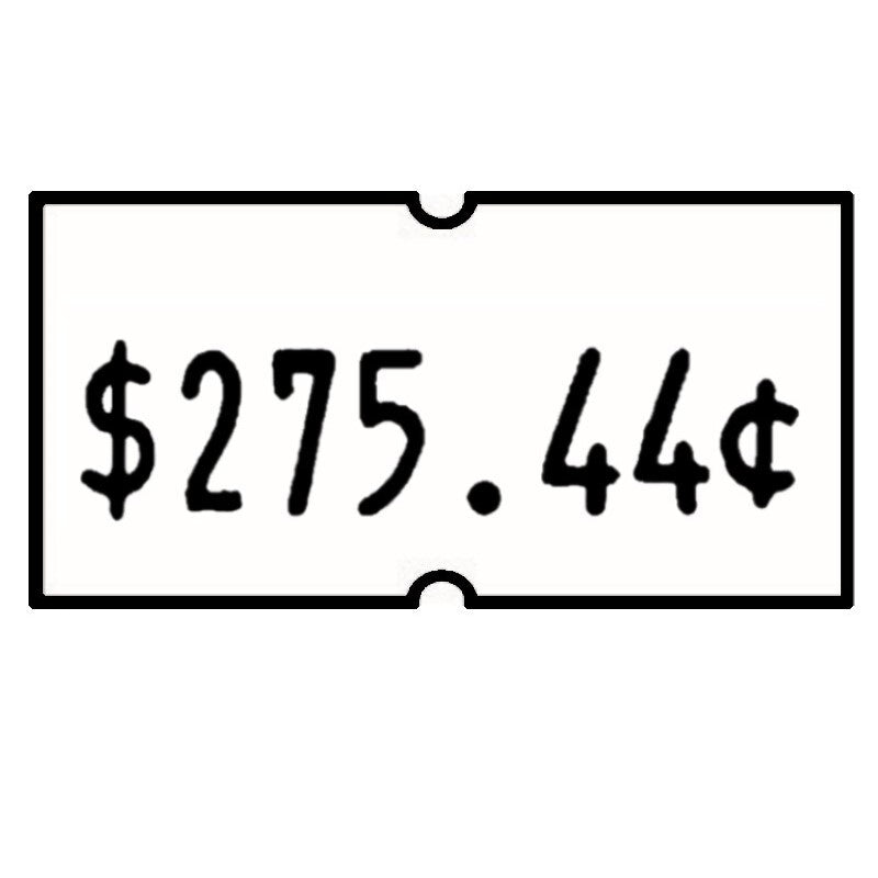 Non-tamper Proof 21x12mm Permanent Label with pricing on it