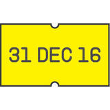 21x12mm Meto Fluoro Yellow Removable Label with Date