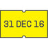 21x12mm Meto Fluoro Yellow Removable Label with Date