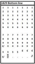 Meto 1829 Two-Line Pricing and Coding Gun Band Layout for Bottom Line