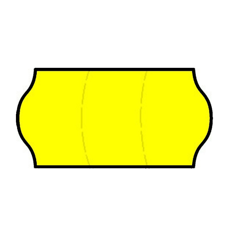 Tamper Proof 22x12mm Fluoro Yellow Meto Permanent Adhesive Label