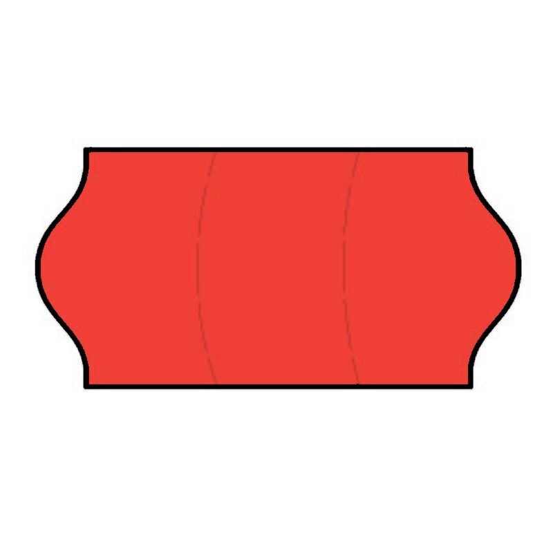 Tamper Proof 22x12mm Meto Fluoro Red Permanent Label
