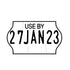 Tamper Proof 18x11mm Meto USE BY Permanent Label with Date