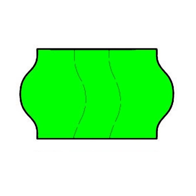 Tamper Proof 18x11mm Meto Fluoro Green Permanent Label