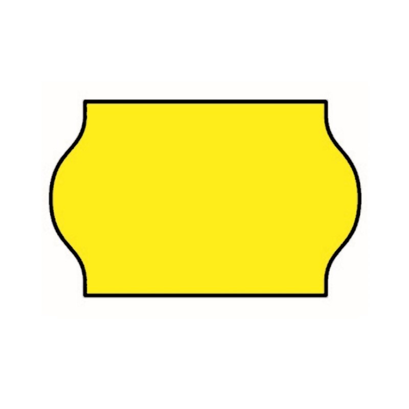 Non-Tamper Proof 18x11mm Meto Fluoro Yellow Removable Label