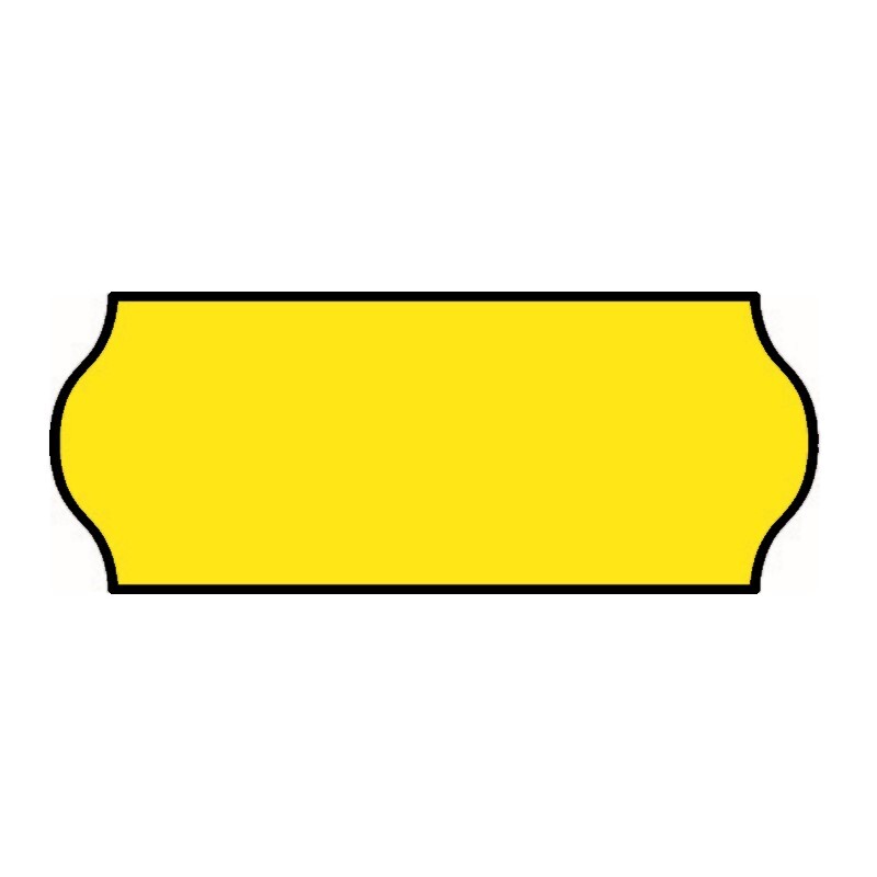 Non-Tamper Proof 26x12mm Meto Fluoro Yellow Permanent Label
