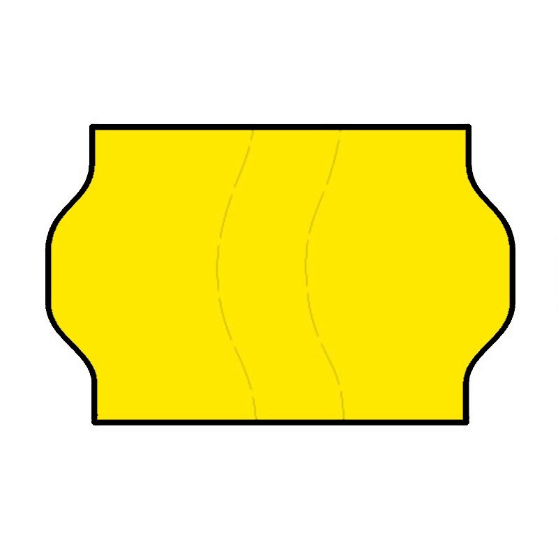 Tamper Proof 32x19mm Meto Fluro Yellow Permanent Label