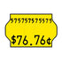 32x19mm Meto Fluro Yellow Permanent Label with Code and Price