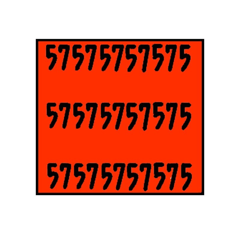 Non-tamper Proof 29x28mm Meto Fluoro Red Permanent Label with codes