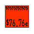 Non-Tamper Proof 29x28mm Meto Fluoro Red Permanent Label with code and price