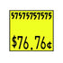Non-tamper Proof 29x28mm Meto Fluoro Yellow Permanent Label with code and price