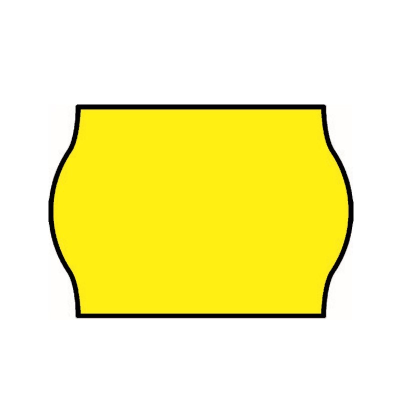 Non-Tamper Proof 22x16mm Meto Fluoro Yellow Removable Label