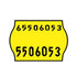 22x16mm Meto Fluoro Yellow Removable Label. with Codes