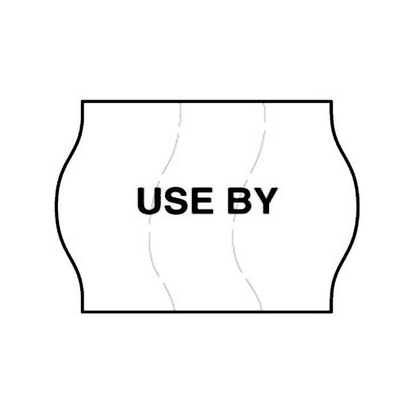 Tamper Proof 22x16mm Meto USE BY Permanent Label