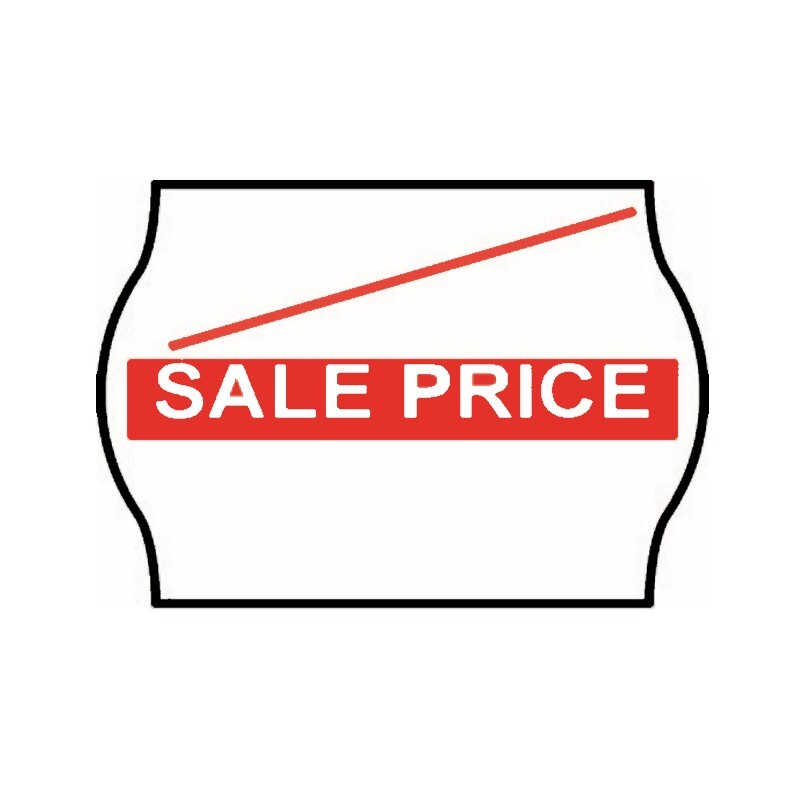 Non-Tamper Proof 22x16mm Meto SALE PRICE with Slash Removable Label