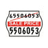 Non-Tamper Proof 22x16mm Meto SALE PRICE with Slash Removable Label with codes