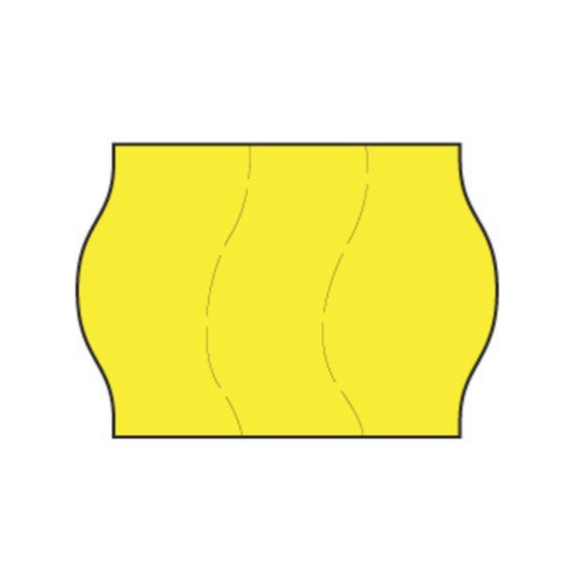 Tamper Proof 22x16mm Meto Fluoro Yellow Permanent Label