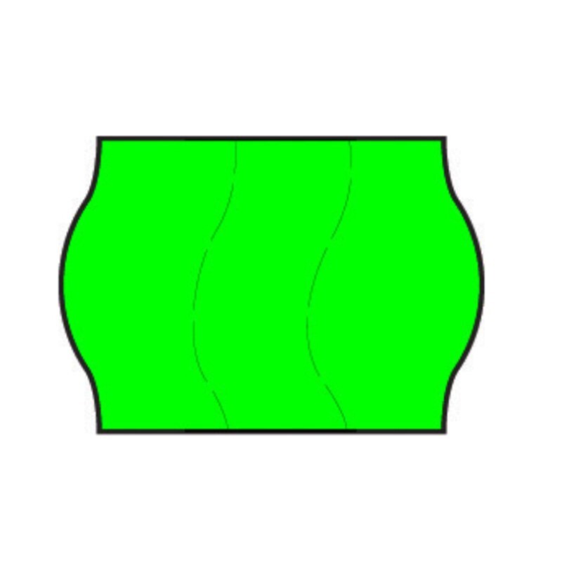 Tamper Proof 22x16mm Meto Fluoro Green Permanent Label