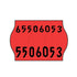 22x16mm Meto Fluoro Red Permanent Label with Codes