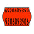26x16mm Meto Fluoro Red Removable Labels with Codes