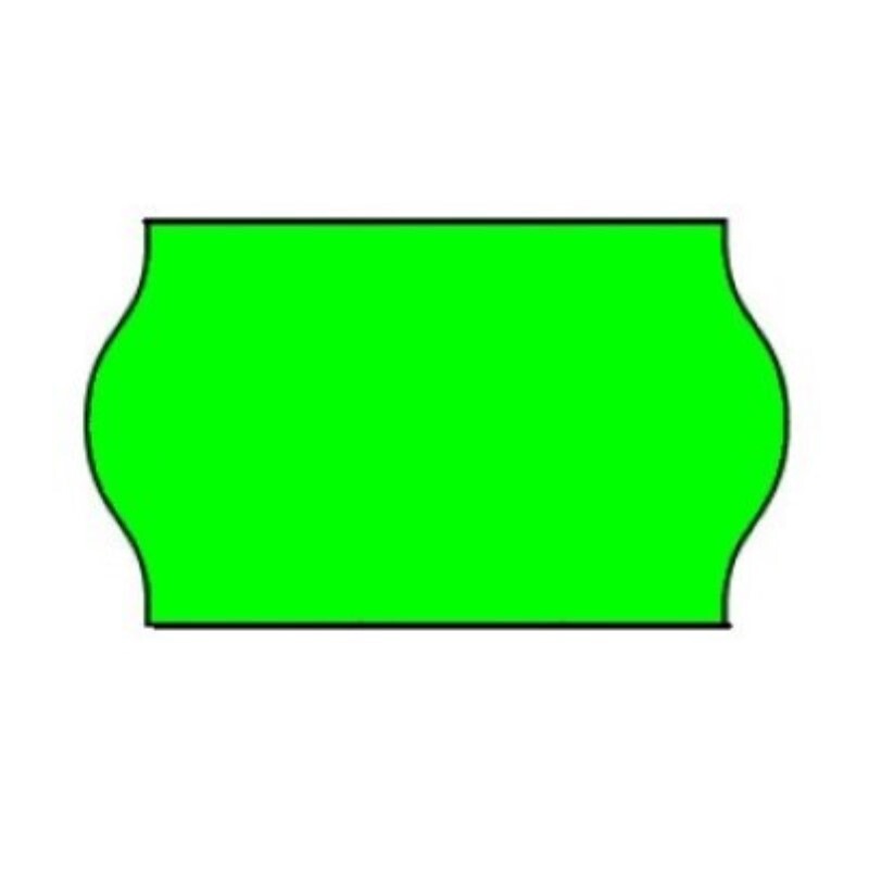 Non-Tamper Proof 26x16mm Meto Fluoro Green Permanent Label