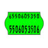 Non-Tamper Proof 26x16mm Meto Fluoro Green Permanent Label with codes