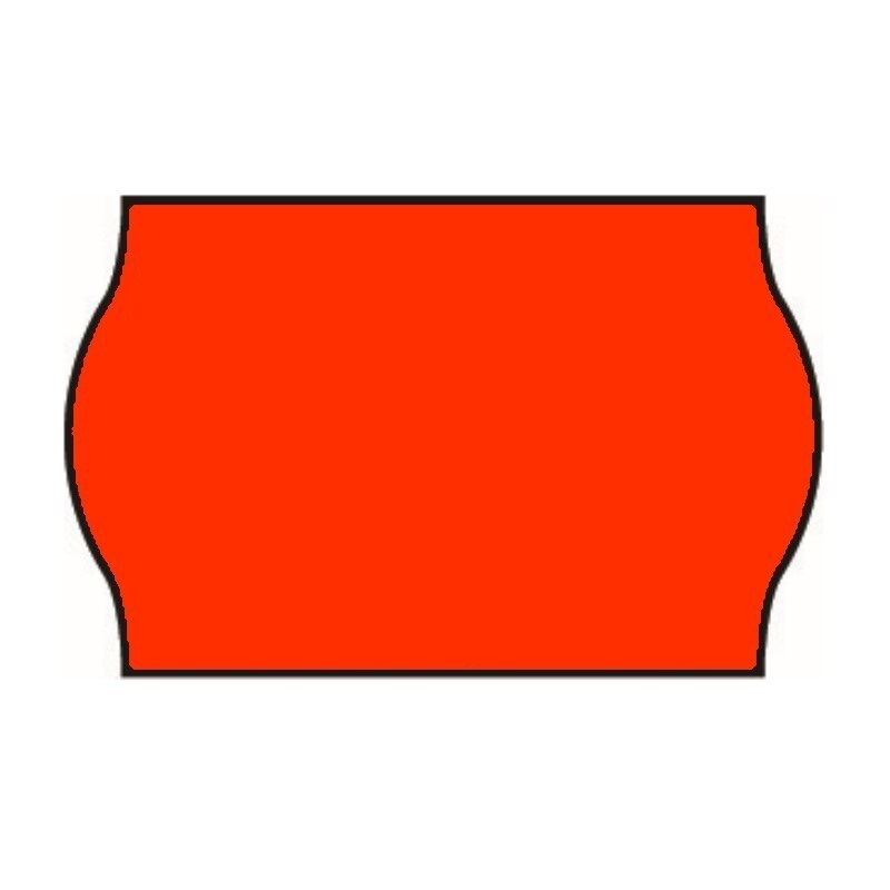 Non-Tamper Proof 26x16mm Meto Fluoro Red Permanent Labe