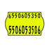 26x16mm Meto Fluoro Yellow Permanent Label with Codes