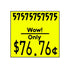 29x28mm Meto Fluoro Yellow WOW ONLY Removable Label with Code and Price