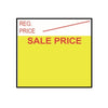 Non-Tamper Proof 29x28mm Meto Fluoro Yellow REGULAR OR SALE PRICE Removable Label