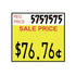 Non-Tamper Proof 29x28mm Meto Fluoro Yellow REGULAR OR SALE PRICE Removable Label with code and price