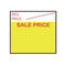 Non-Tamper Proof 29x28mm Meto Fluoro Yellow REGULAR OR SALE PRICE Removable Label