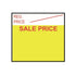 Non-Tamper Proof 29x28mm Meto Fluoro Yellow REGULAR OR SALE PRICE Removable Label