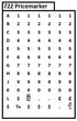 Meto Silver 722 Single-Line Price Marker Band Layout