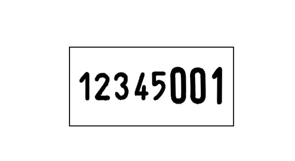 FASTEX 822 Label with Code printed