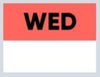 22x16 Wednesday (Red) Day Label
