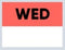 22x16 Wednesday (Red) Day Label