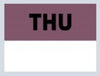 22x16 Thursday (Purple) Day Label