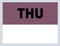 22x16 Thursday (Purple) Day Label