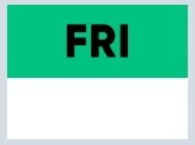22x16 Friday (Green) Day Label
