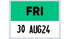 22x16 Friday (Green) Day Label with Date