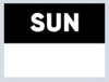 22x16 Sunday (Black) Day Label