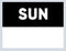 22x16 Sunday (Black) Day Label
