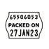 22x16mm PACKED ON Freezer Grade Label with Code and Date