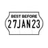 Tamper Proof 18x11mm Meto BEST BEFORE Permanent Label with date