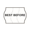 Tamper Proof 22x16mm Meto BEST BEFORE Permanent Label