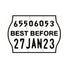 Tamper Proof 22x16mm Meto BEST BEFORE Permanent Label with code and date
